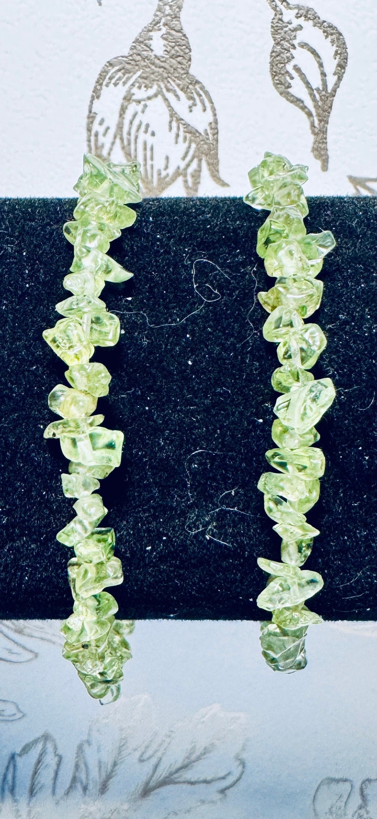 Bracelet en péridot pierre semi précieuse