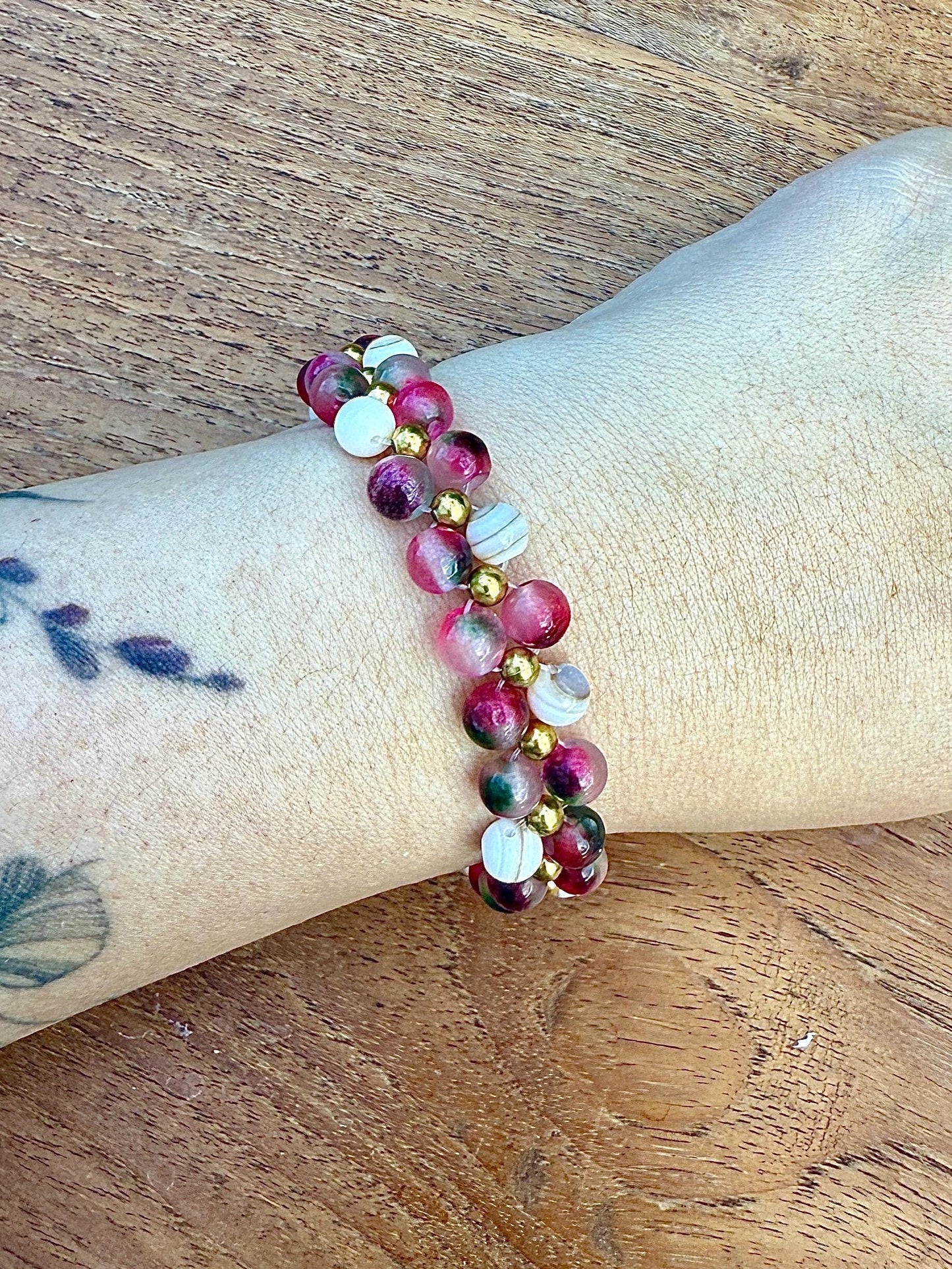 Bracelet agate pierre semi précieuse - Creation by L