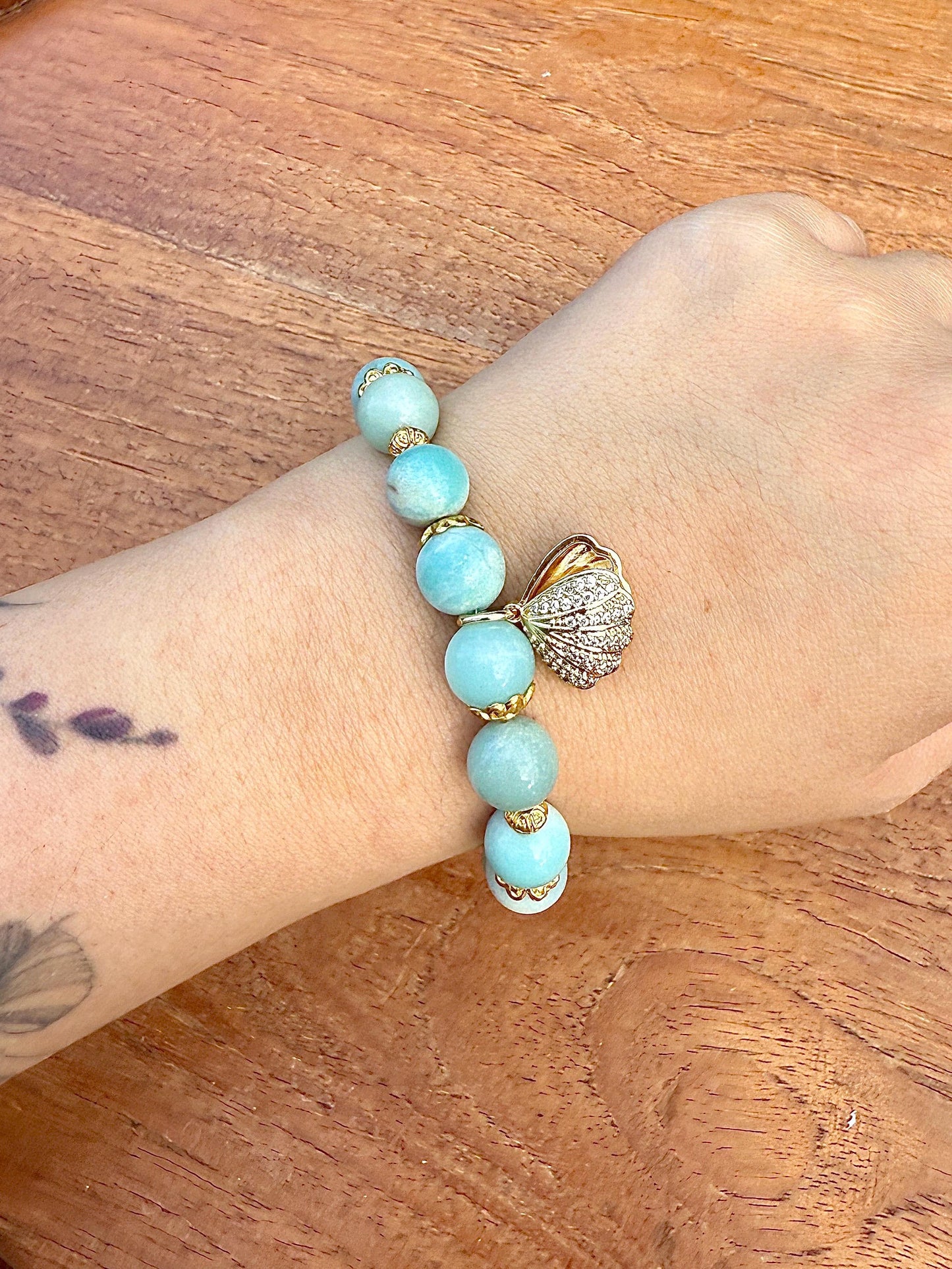 Bracelet en amazonite pierre semi précieuse