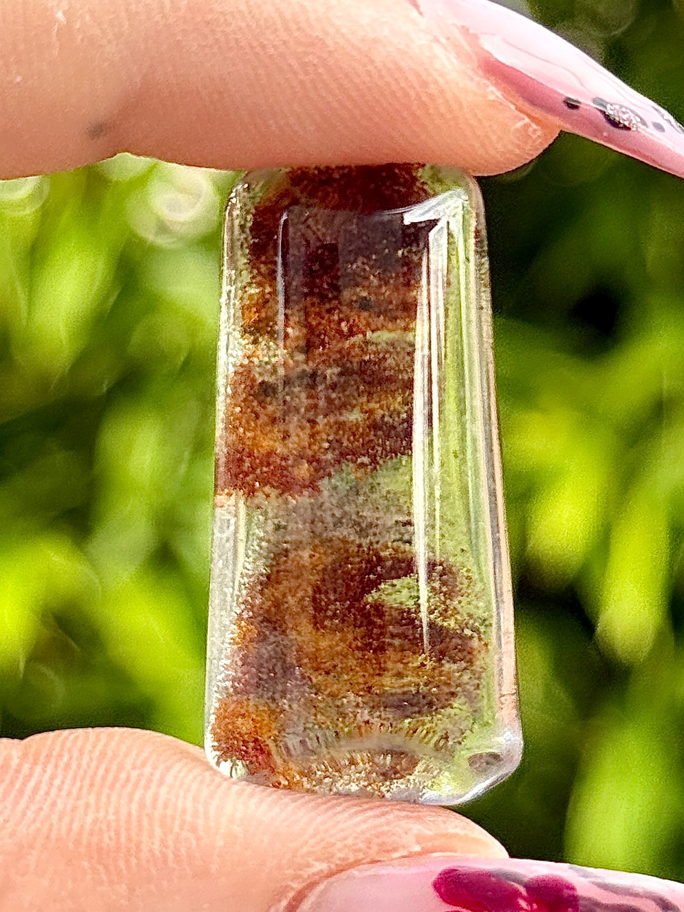Cabochon quartz lodolite - quartz jardin pierre semi precieuse