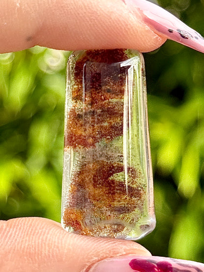 Cabochon quartz lodolite - quartz jardin pierre semi precieuse