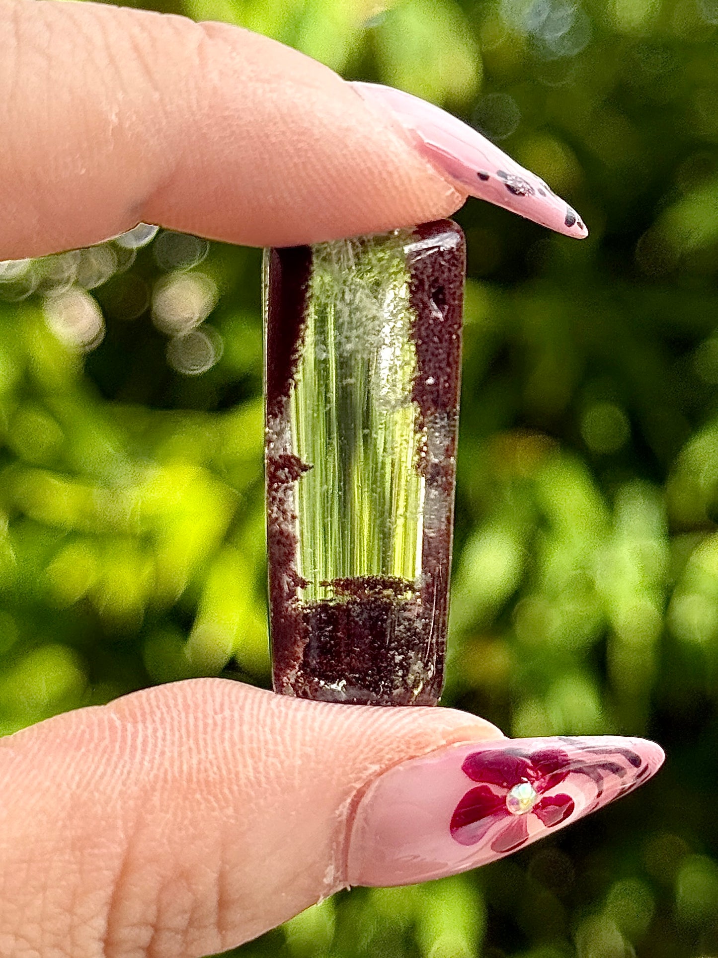 Cabochon quartz lodolite - quartz jardin pierre semi precieuse