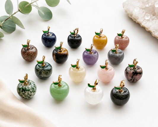 Mini pomme en pierre semi précieuses