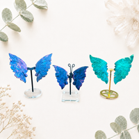 Ailes de papillon en pierre de lune teintée pierre naturelle semi précieuse