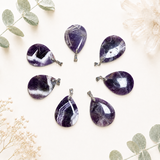 Pendentif amethyste pierre semi précieuse
