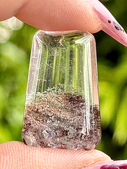 Cabochon quartz lodolite - quartz jardin pierre semi precieuse