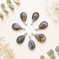 Pendentif goutte en super seven pierre naturelle semi précieuse et argent