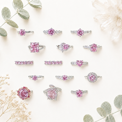 Bague zirconium rose