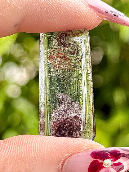 Cabochon quartz lodolite - quartz jardin pierre semi precieuse