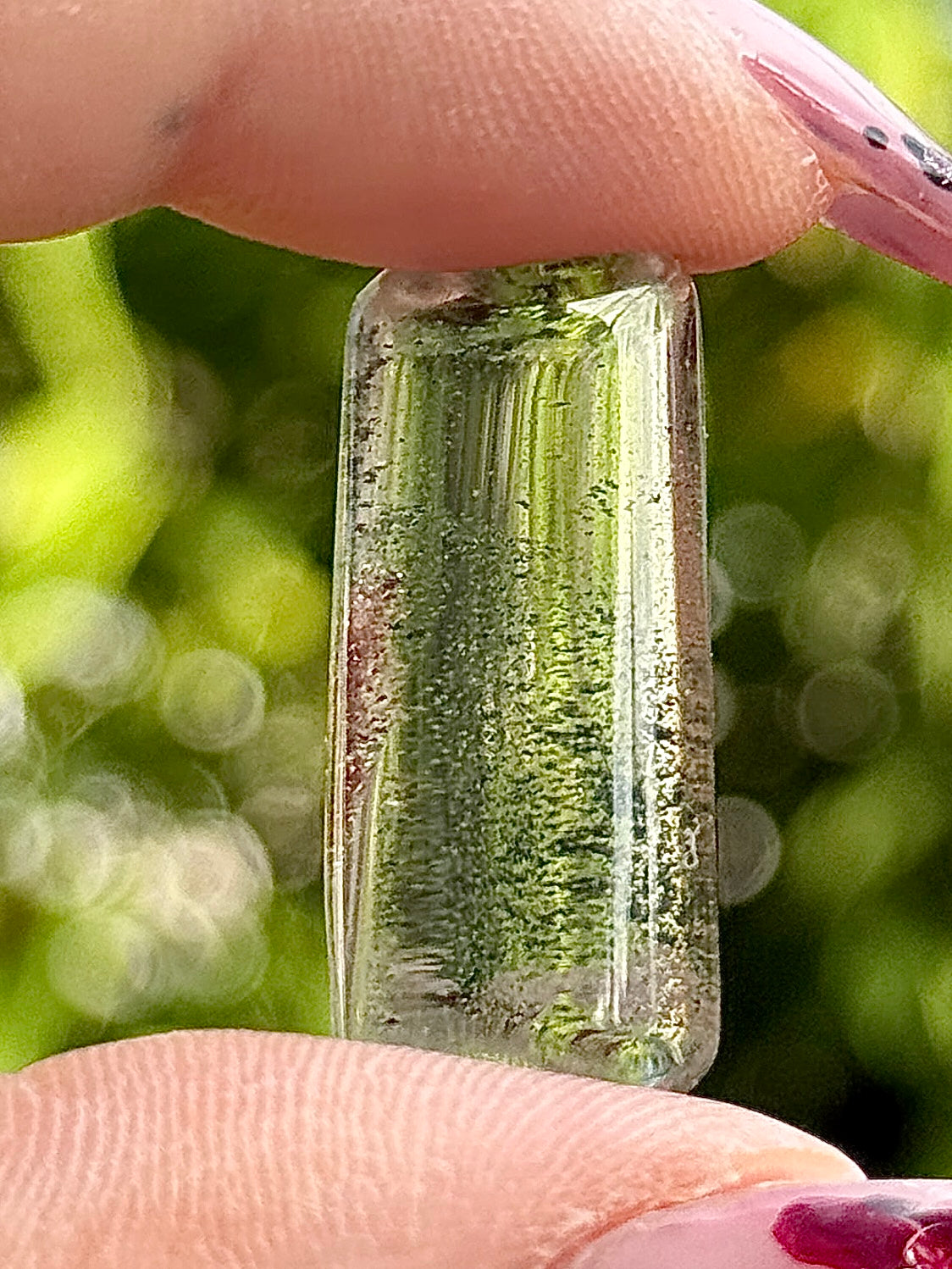 Cabochon quartz lodolite - quartz jardin pierre semi precieuse