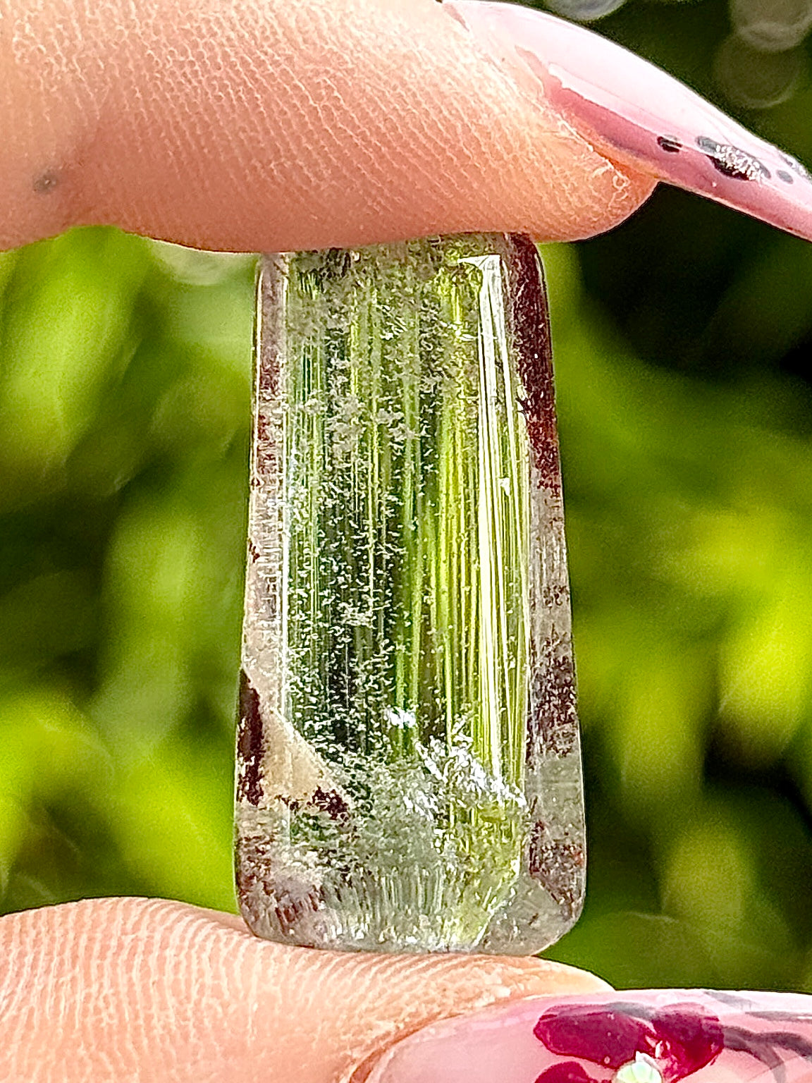 Cabochon quartz lodolite - quartz jardin pierre semi precieuse