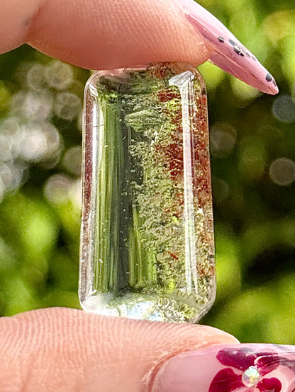 Cabochon quartz lodolite - quartz jardin pierre semi precieuse