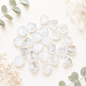 3 minis coeurs en quartz - cristal de roche pierre semi précieuse