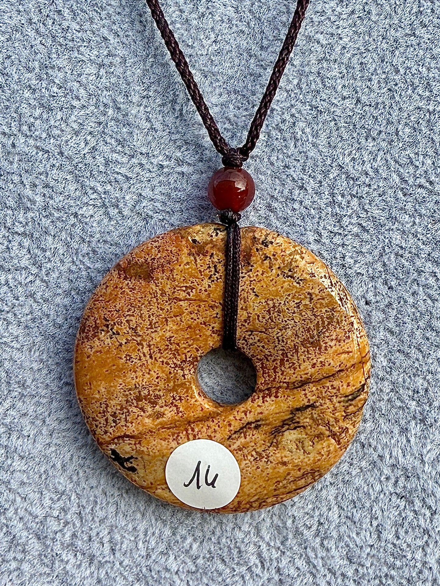 Pendentif donut en pierre naturelle