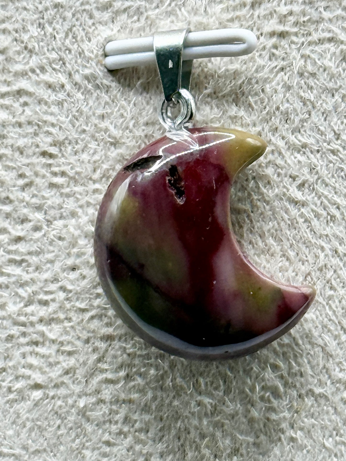 Pendentif en jaspe mookaite pierre naturelle semi précieuse