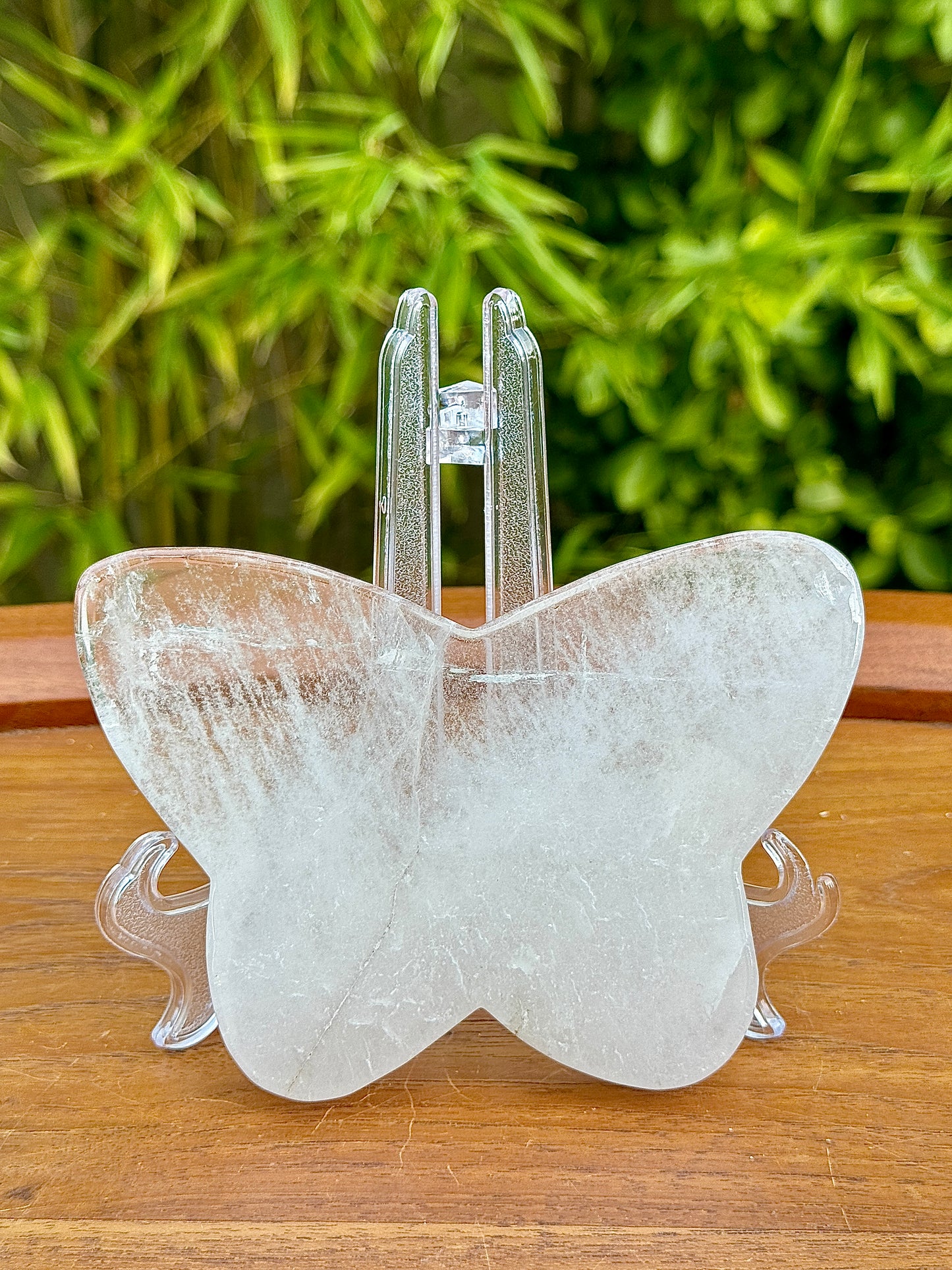 Papillon quartz cristal de roche pierre naturelle - imparfait