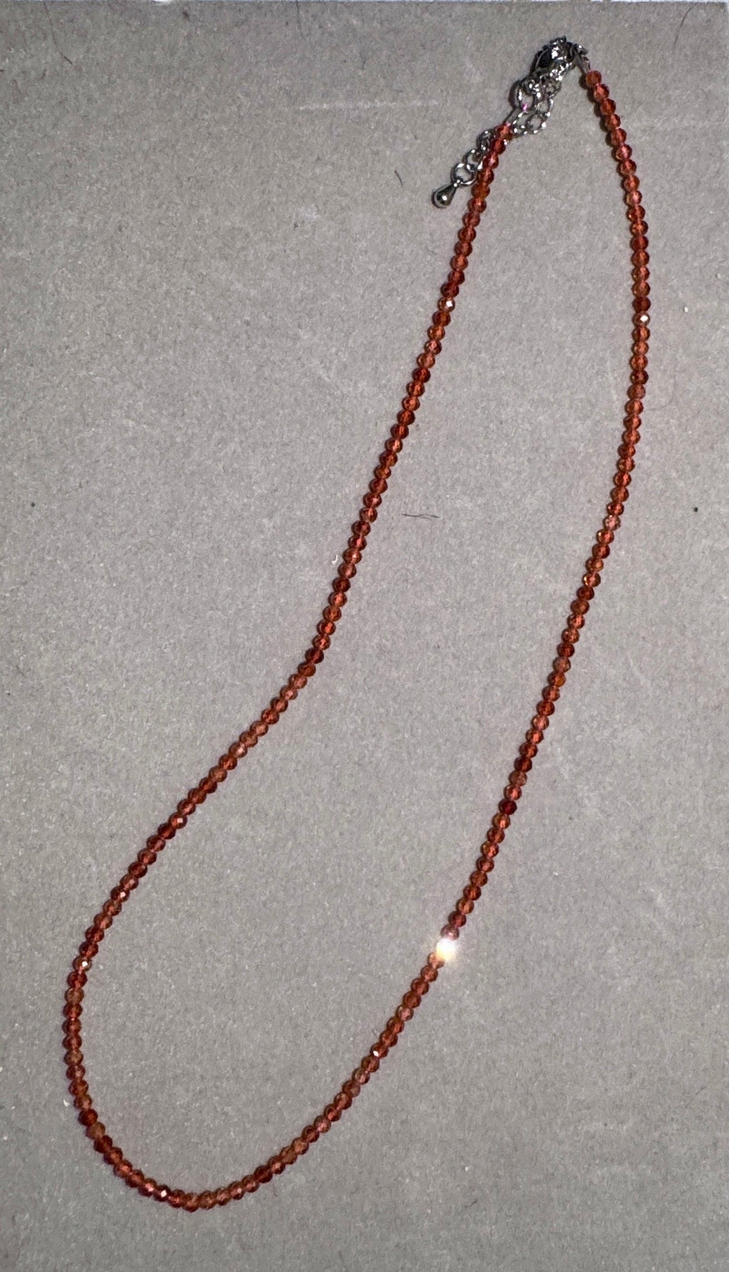 Collier en grenat orange pierre naturelle semi précieuse