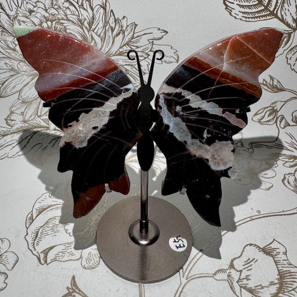Papillon en pierre naturelle - jaspe