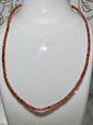 Collier en grenat orange pierre naturelle semi précieuse