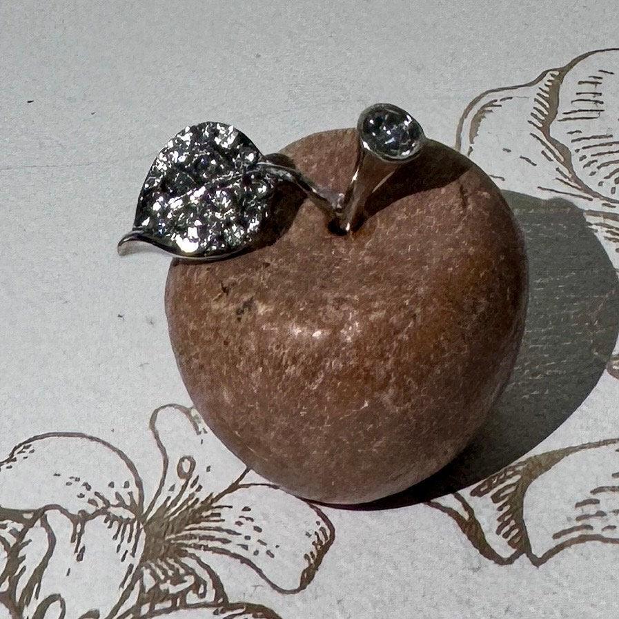 Mini pomme en pierre semi précieuses