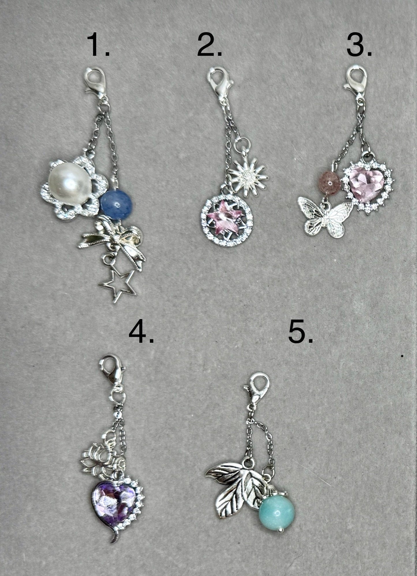 Charm’ant - kit lanière agate rose argent + 1 charm