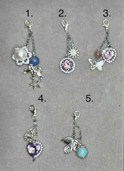 Charm’ant - kit lanière agate rose argent + 1 charm