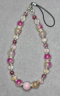 Charm’ant - kit lanière agate rose argent + 1 charm