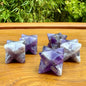 Etoile merkaba en amethyste pierre naturelle semi precieuse