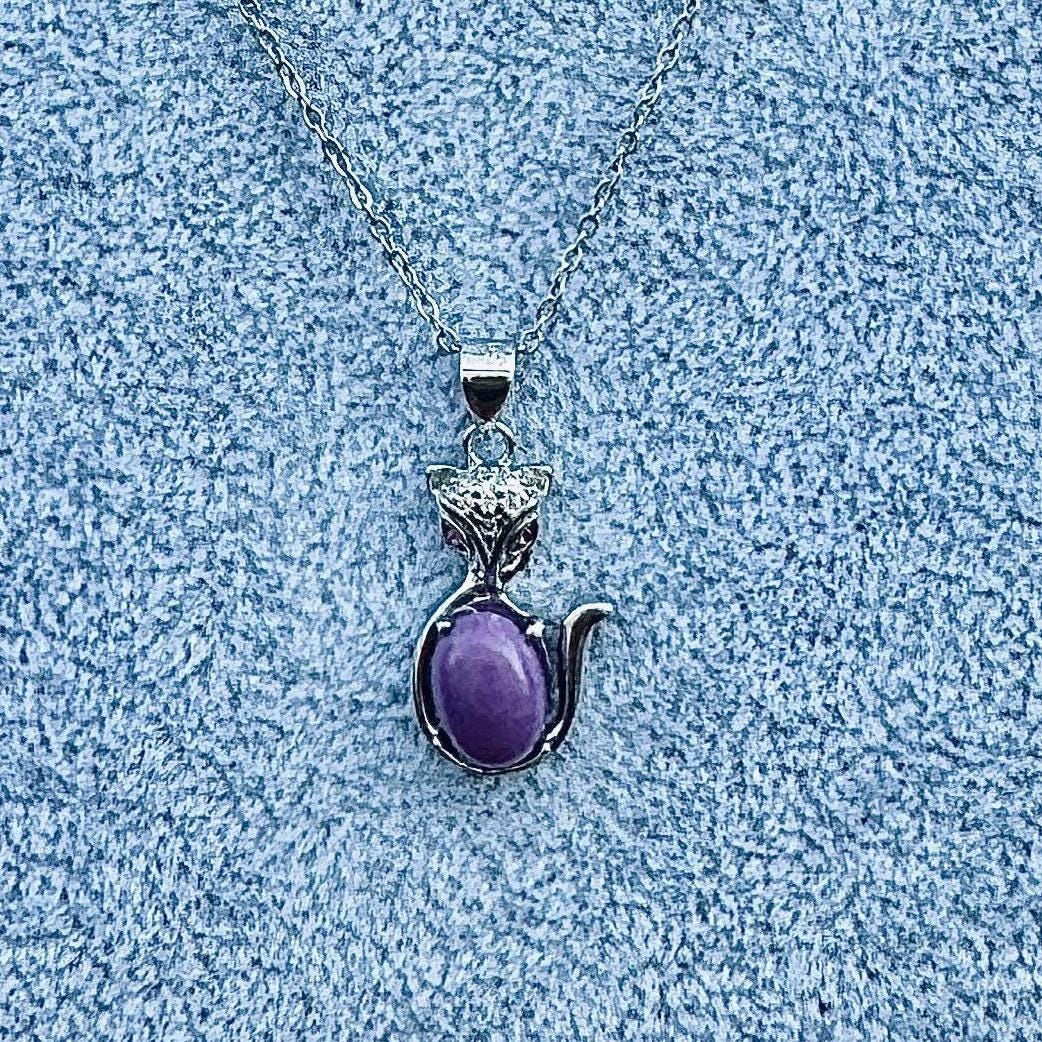 Collier pendentif en pierre naturelle semi précieuse