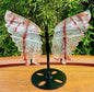 Ailes papillon en quartz hematoide - quartz de feu pierre naturelle semi précieuse