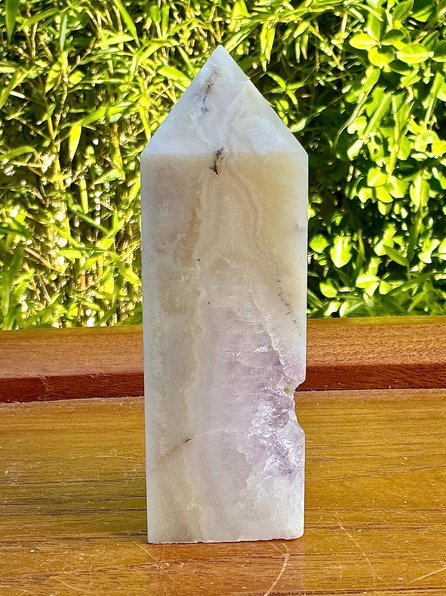 Tour en agate et amethyste rose pierre naturel semi précieuse