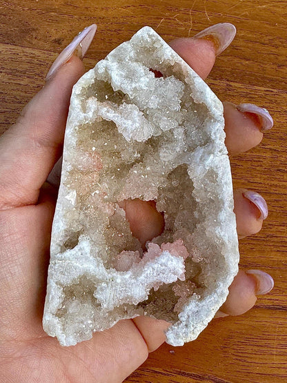 Tour quartz du maroc druzy pierre naturelle semi précieuse