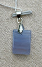 Pendentif en agate dentelle bleue pierre semi précieuse