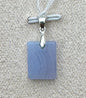 Pendentif en agate dentelle bleue pierre semi précieuse