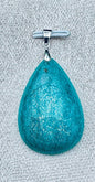 Pendentif en amazonite pierre naturelle semi précieuse et argent