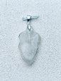 Pendentif feuille en lodolite - quartz jardin pierre naturelle semi précieuse