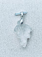 Pendentif feuille en lodolite - quartz jardin pierre naturelle semi précieuse