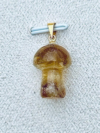 Pendentif champignon en pierre naturelle semi précieuse