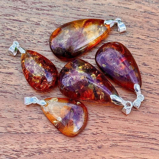 Pendentif en ambre naturelle