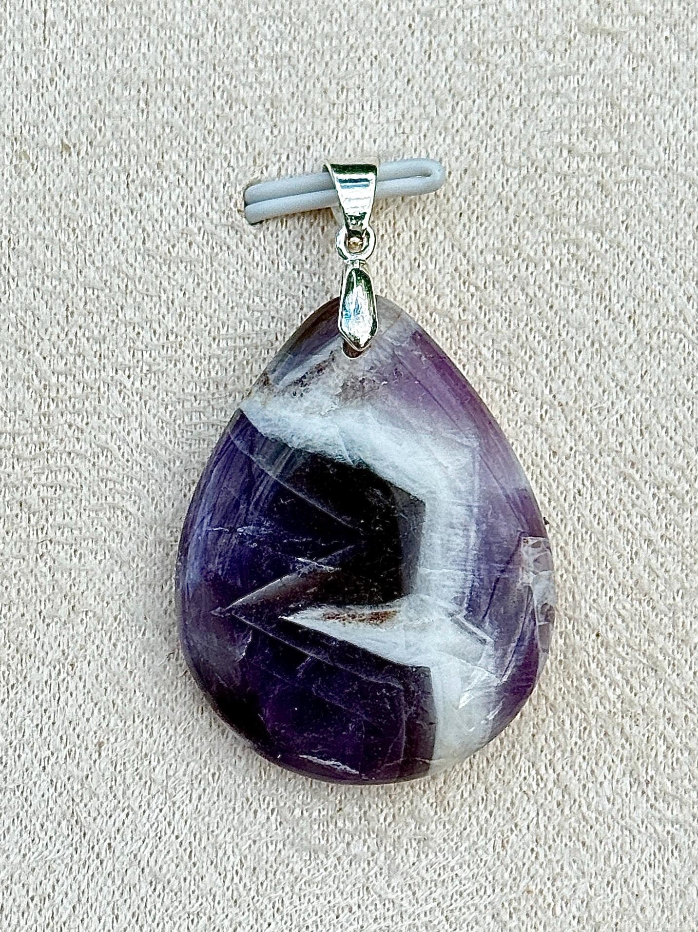 Pendentif amethyste pierre semi précieuse