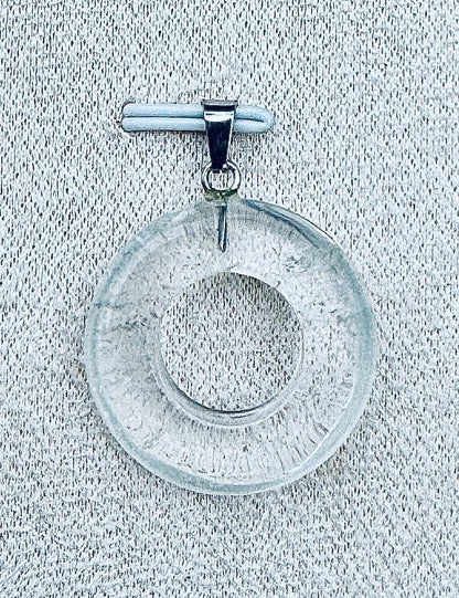 Collier pendentif cercle en pierre naturelle
