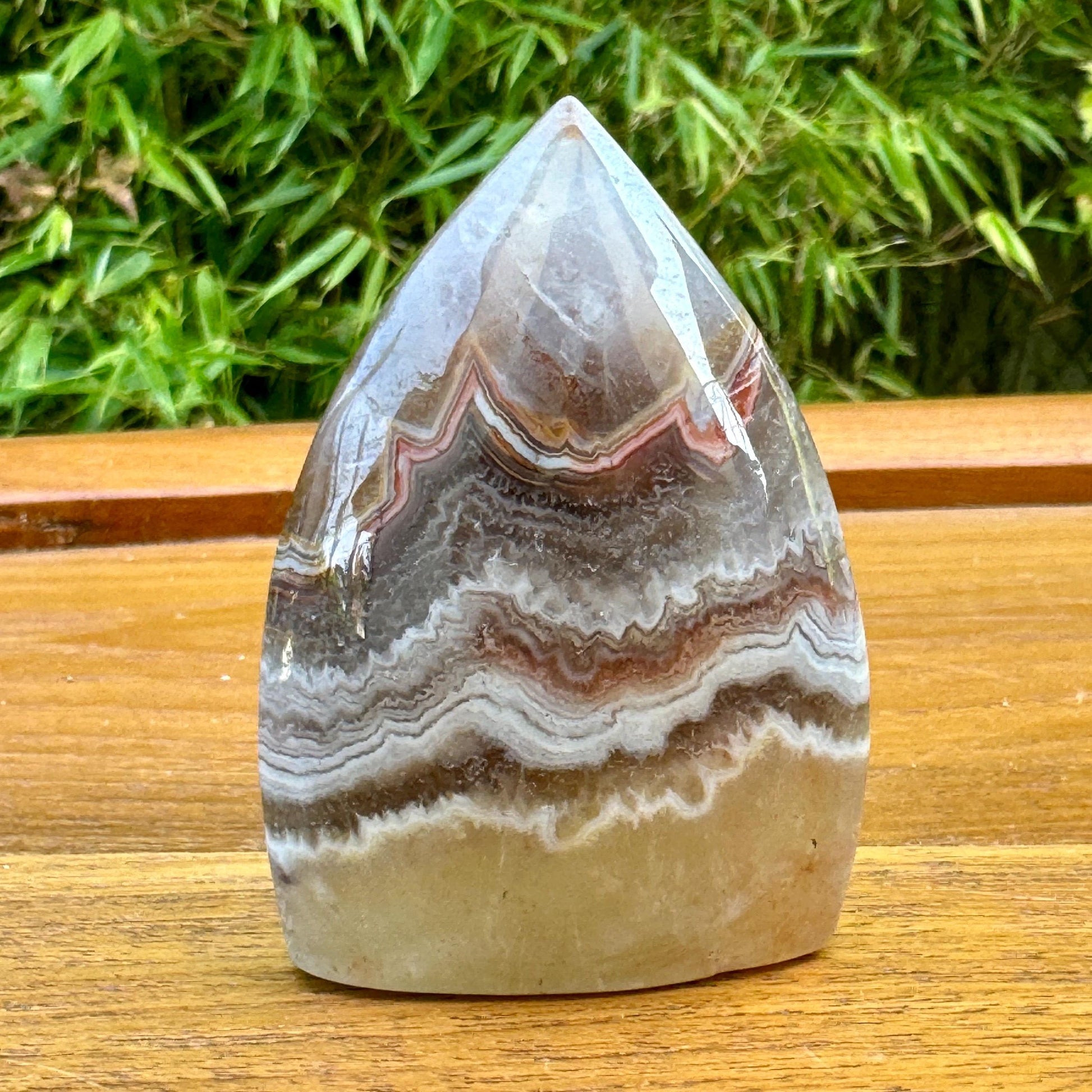 Améthyste et agate dentelle mexicaine forme goutte pierre semi precieuse