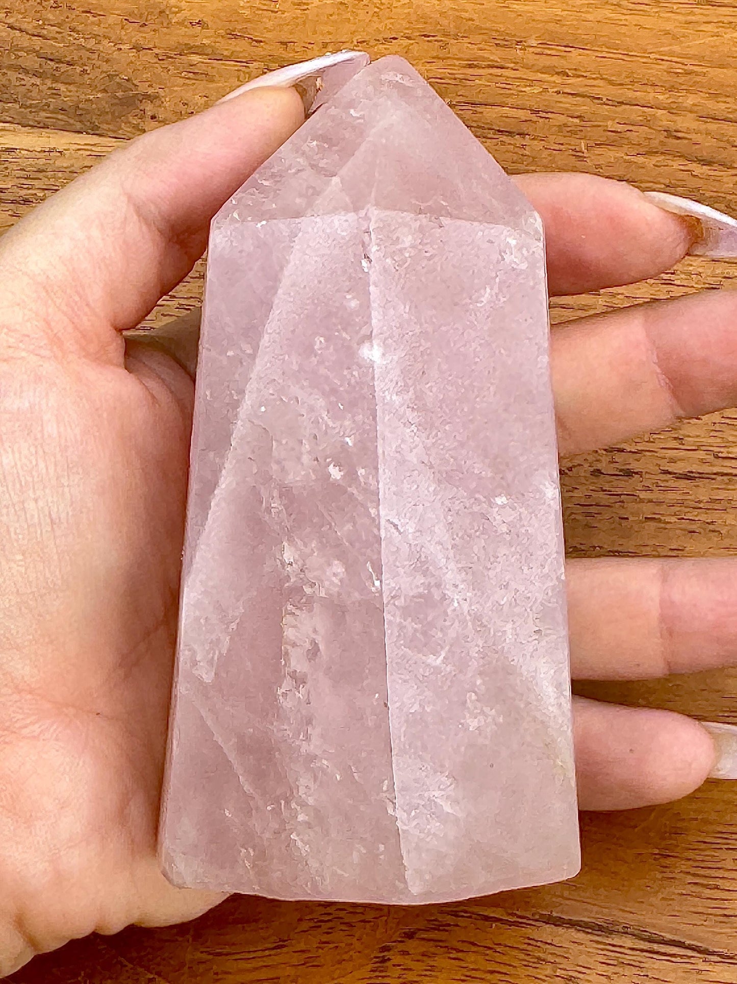 Tour en quartz rose pierre naturelle semi précieuse