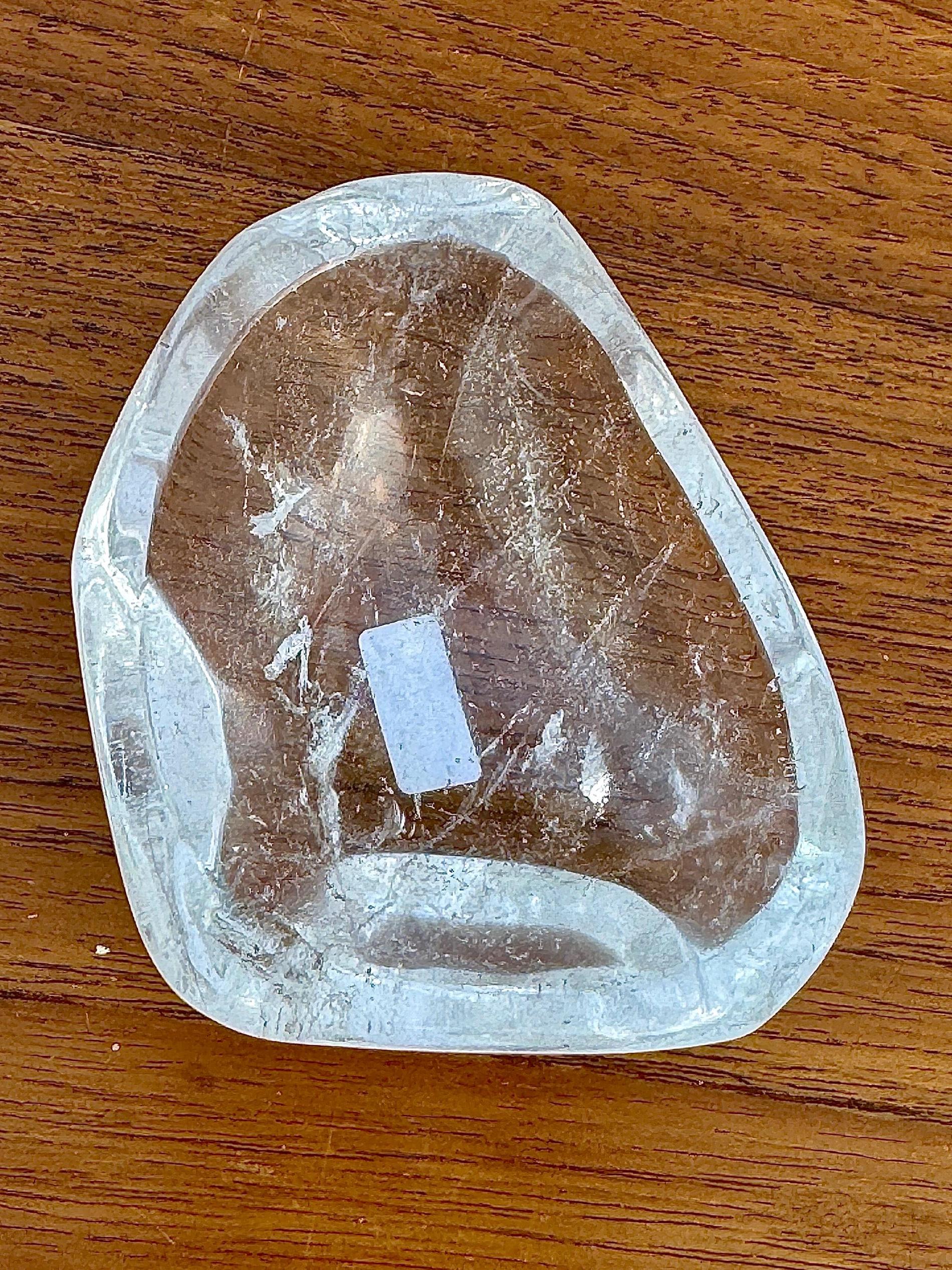 Coupelle en quartz cristal de roche - support pour les bijoux