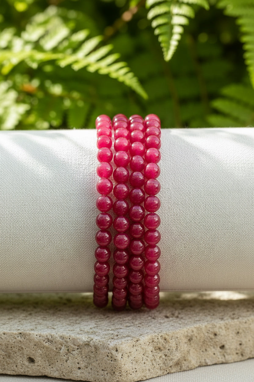 Bracelet en rubis pierre précieuse