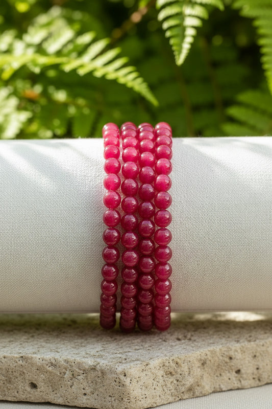 Bracelet en rubis pierre précieuse