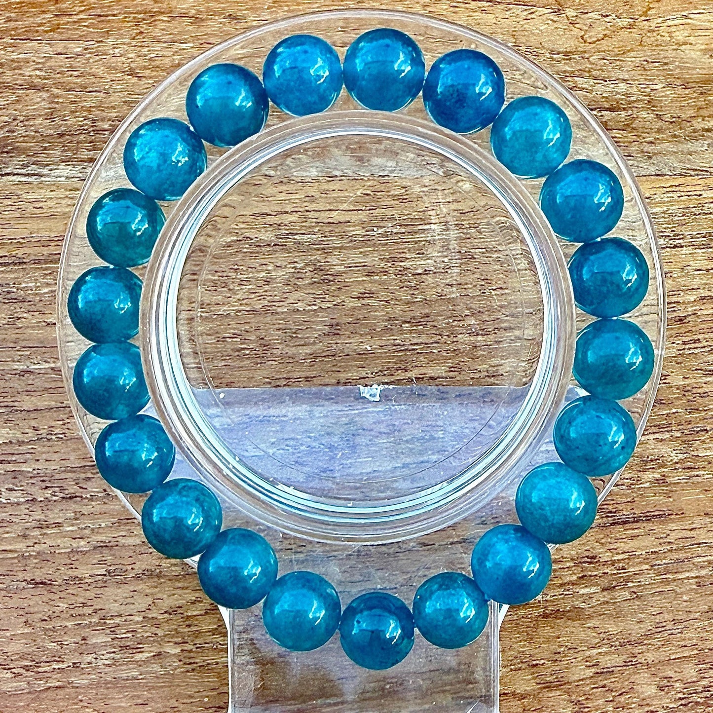 Bracelet perle d’amazonite givrée pierre semi précieuse