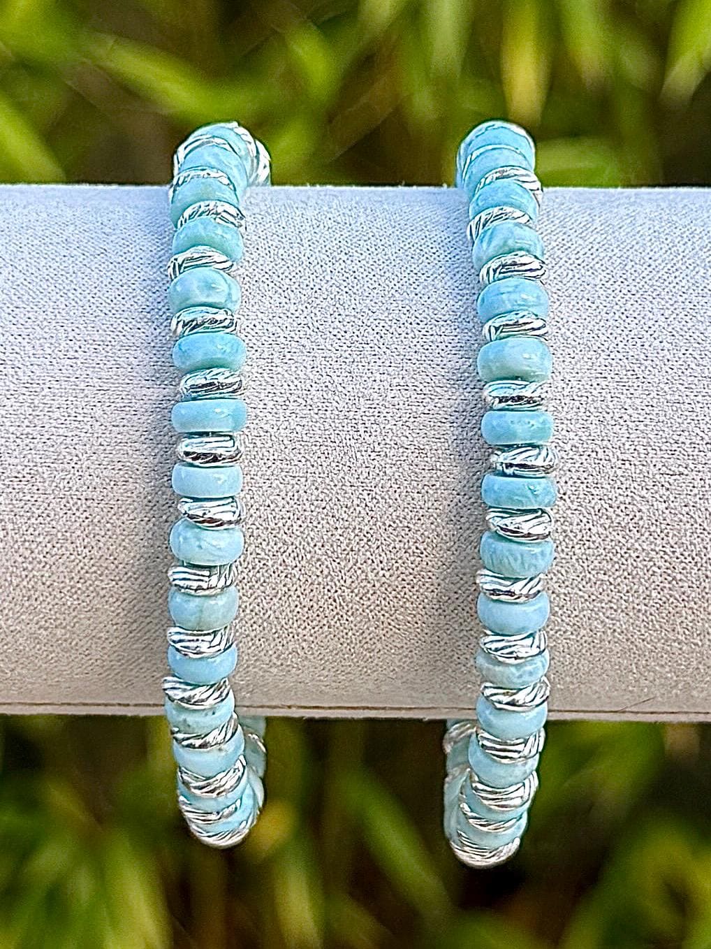 Bracelet en Larimar pierre semi précieuse