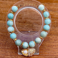 Bracelet en amazonite pierre semi précieuse