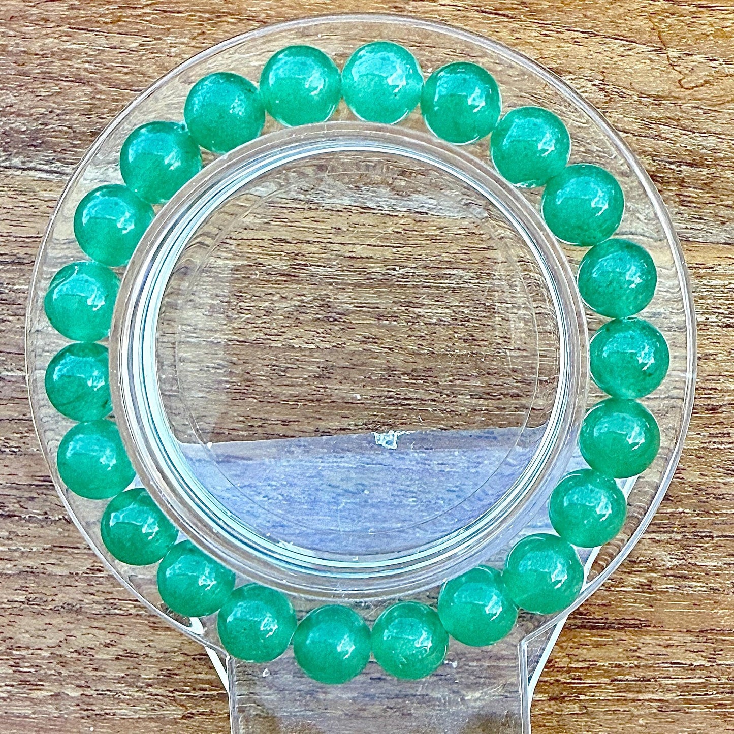 Bracelet en aventurine verte pierre semi précieuse